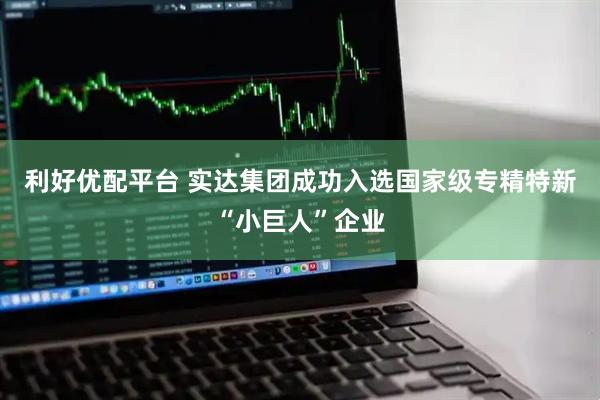 利好优配平台 实达集团成功入选国家级专精特新“小巨人”企业
